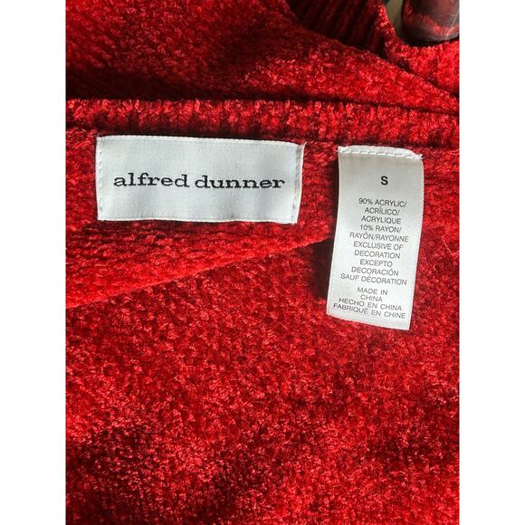 Alfred Dunner floral embroidered cardigan sweater size small - Picture 2 of 3